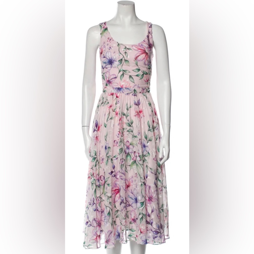 NWT - Marchesa Notte Floral Print Midi Length Dress - Never worn